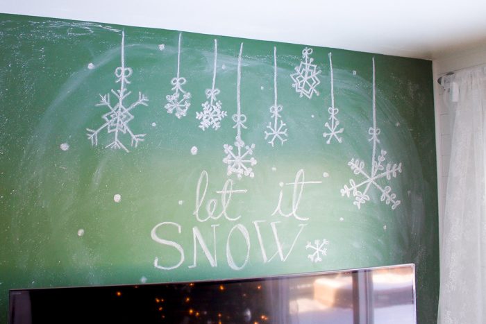 easy winter chalkboard design