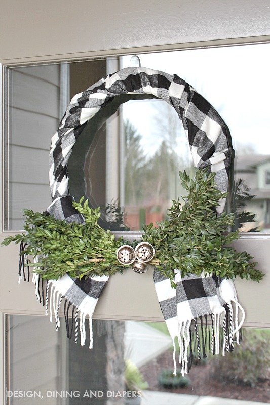 Buffalo Check Christmas Wreath DIY Tutorial - Artful Homemaking