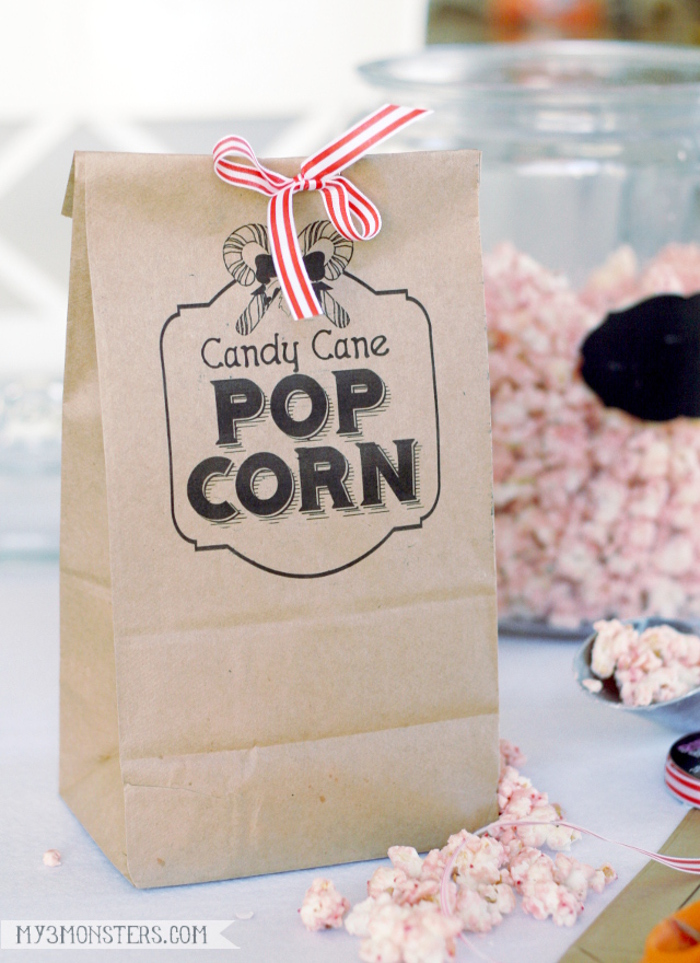 Such a cute freebie Candy Cane Popcorn file to print on bags!