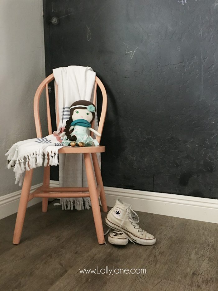 Love these vinyl floors from @GoHaus. They look great in my farmhouse style home! Adore this girl bedroom flooring too.