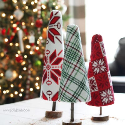 diy ugly sweater trees craft