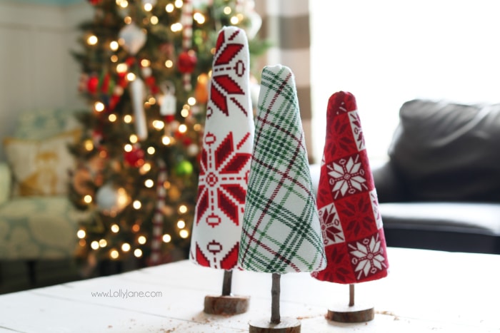 diy ugly sweater trees craft