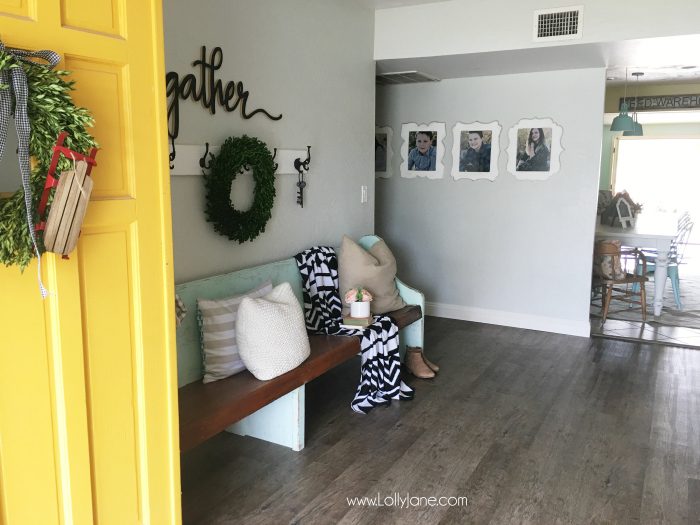 Love these vinyl floors from @GoHaus. They look great in my farmhouse style home! Adore this little girl bedroom flooring too.