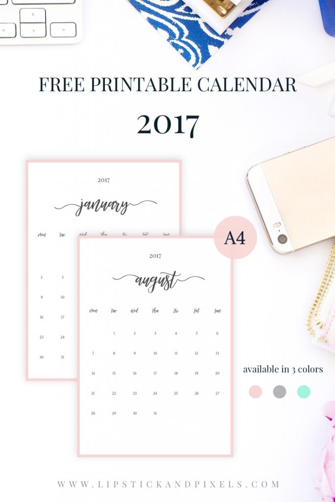 printable mini calendar pages 2018