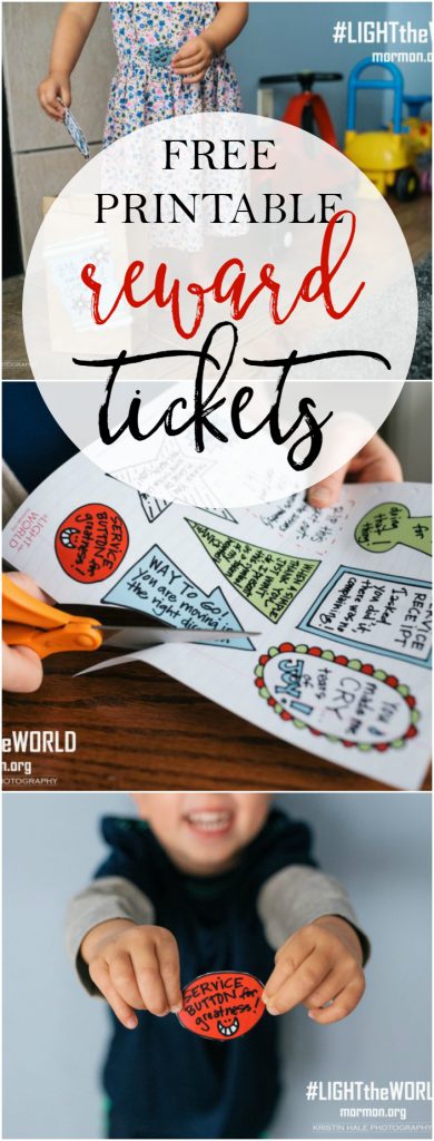 Thumbs Up Tickets | Love these free printable tickets to help your kids stay motivated to serve and help out. Such cute freebies! #LightTheWorld