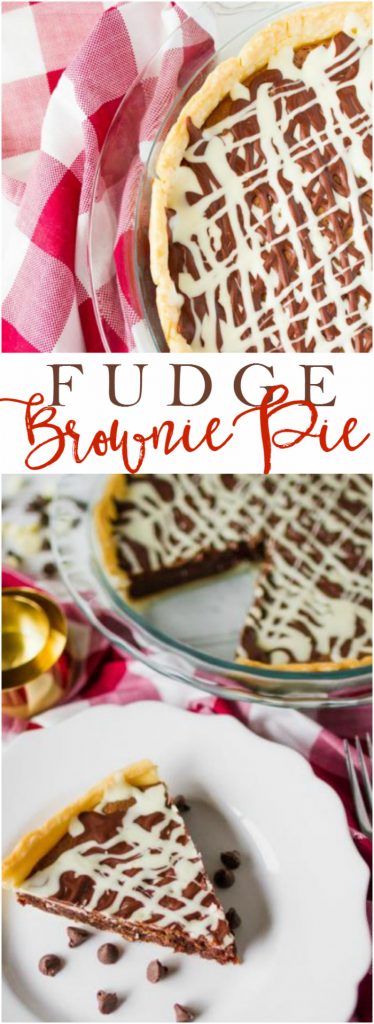 Fudge Brownie Pie recipe. This pie is some of the best comfort food that can be found! A must try chocolately fudge brownie pie!