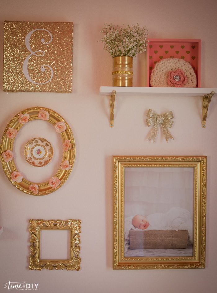 Cutest Gallery Wall Ideas, perfect for a nursery or girls room. Darling!