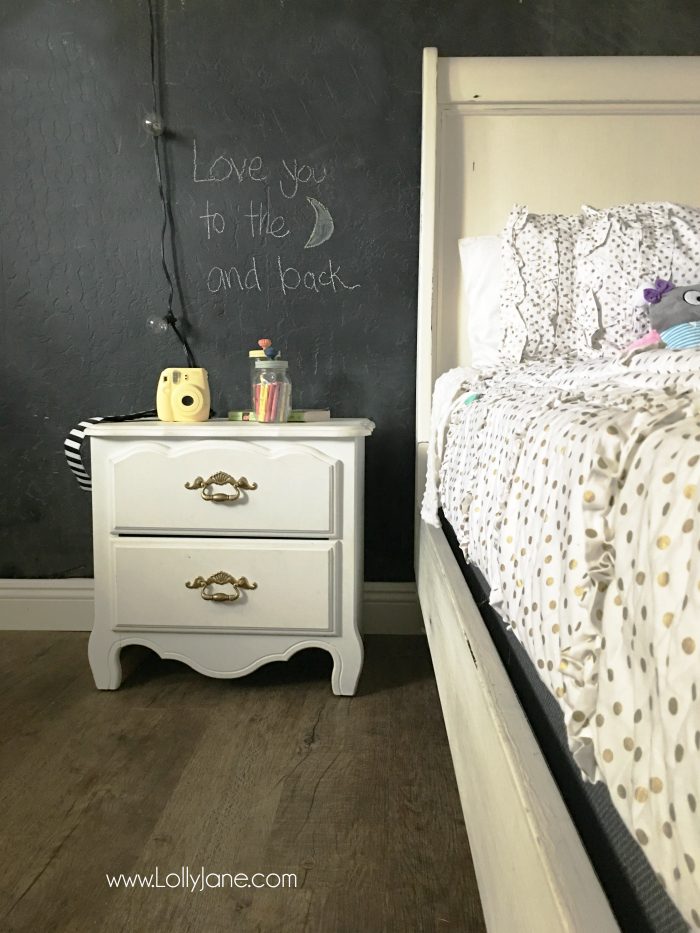 Love these vinyl floors from @GoHaus. They look great in my farmhouse style home! Adore this girl bedroom flooring too.