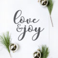 Love and Joy free print! Adore this love and joy Christmas printable, such a cute free digital download for easy Christmas decor!