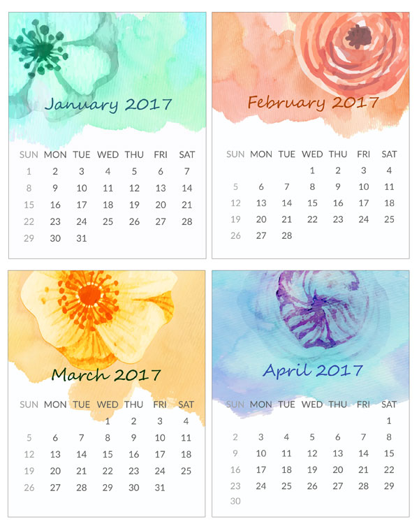 mini calendar printable may june july august 2017