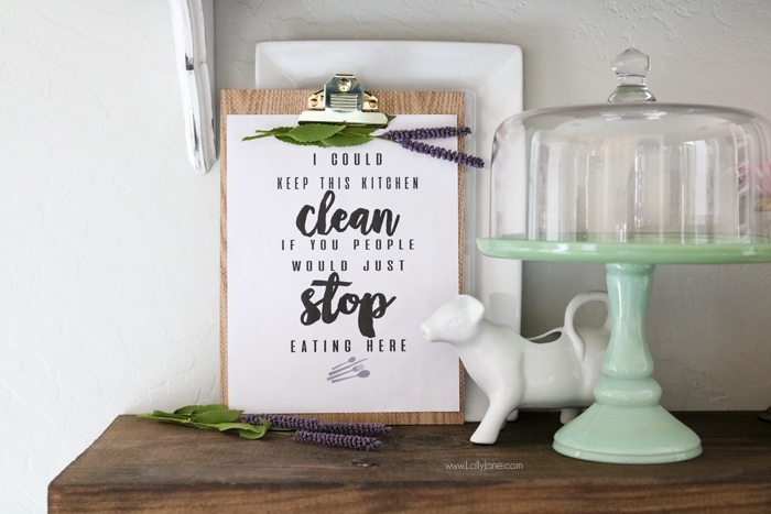 DIY Funny Kitchen Sign (& free printable!) - Artsy Chicks Rule®