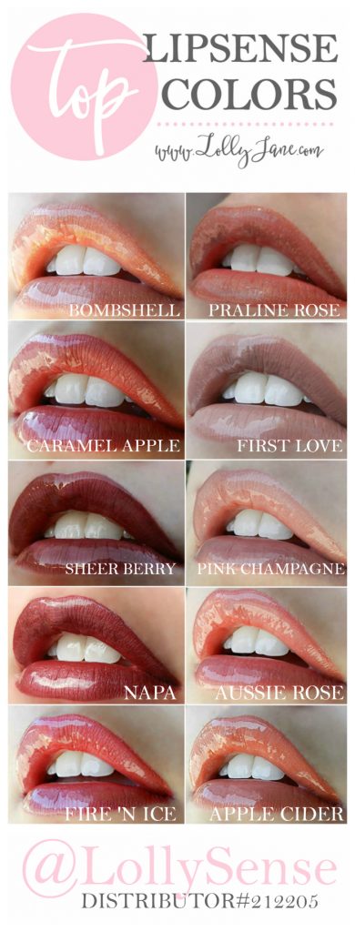 LipSense Color Chart - Lolly Jane