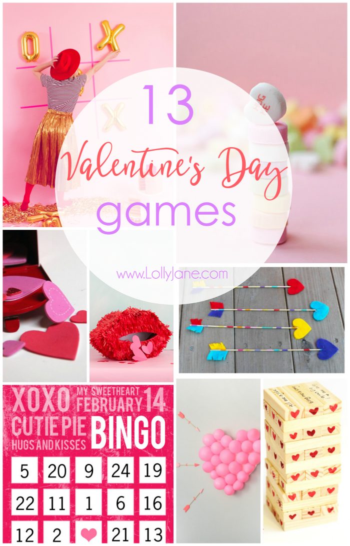 13 fun and easy Valentine's Day games! Love these fun Valentine's Day games for kids or adults alike!