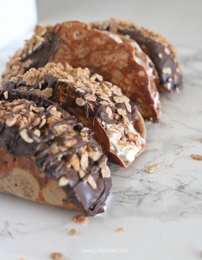 Cinnamon Pebbles choco taco