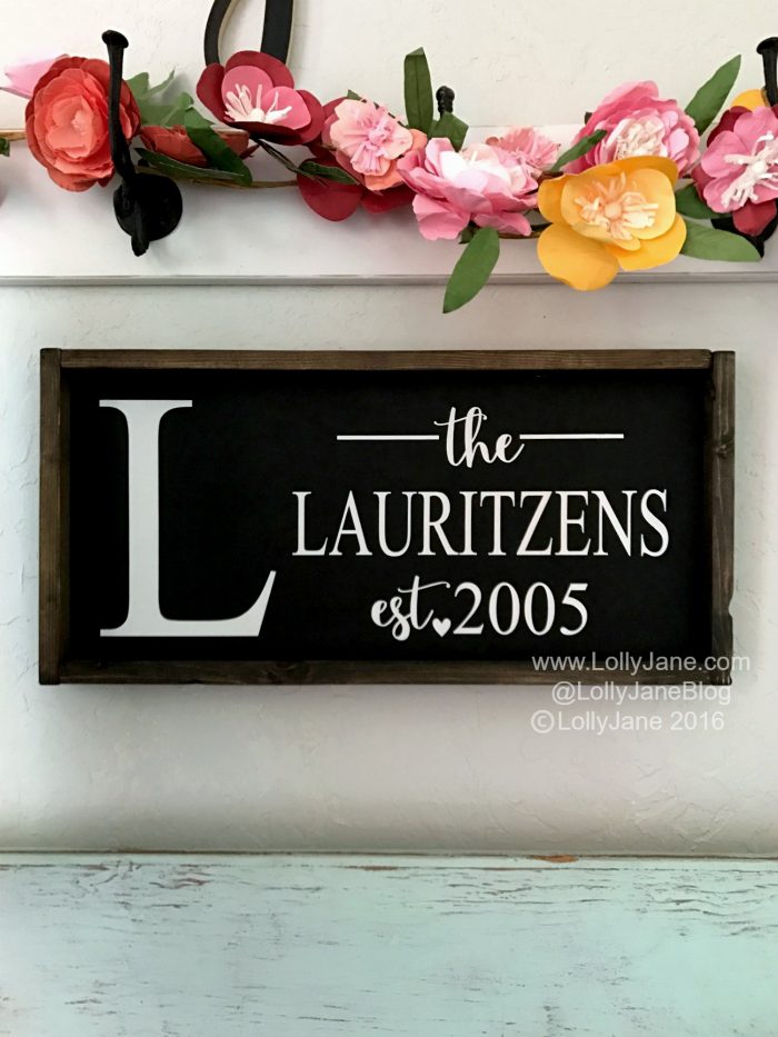 Pretty Established Family Sign, perfect to display year round!