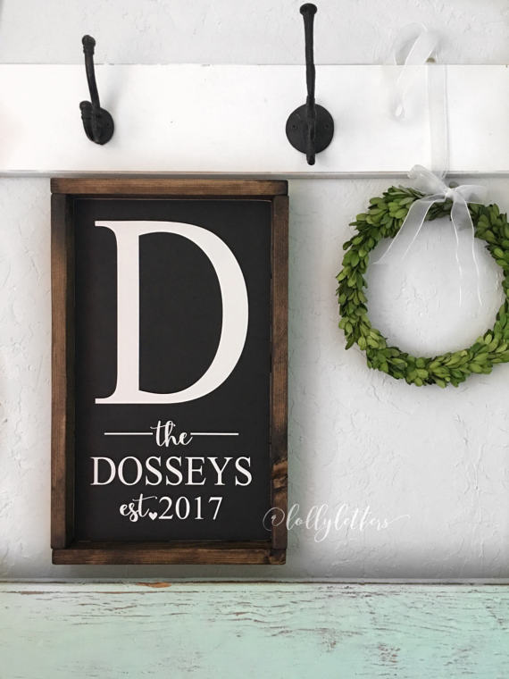 Pretty Established Family Sign, perfect to display year round!