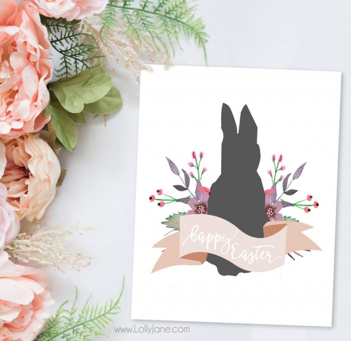 Instant Download Happy Easter Decor Print Printable Art