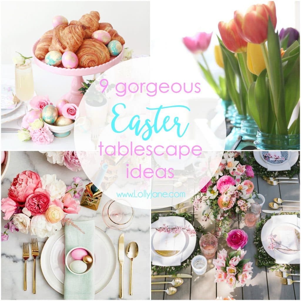 Gorgeous and easy spring tablescape ideas, perfect for your Easter brunch!