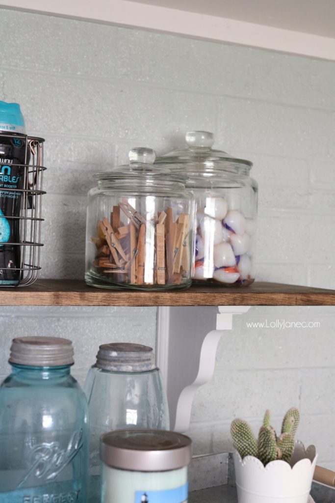 Easy step-by-step tips to spruce up your laundry room on a budget! We transformed this space for less than $300!