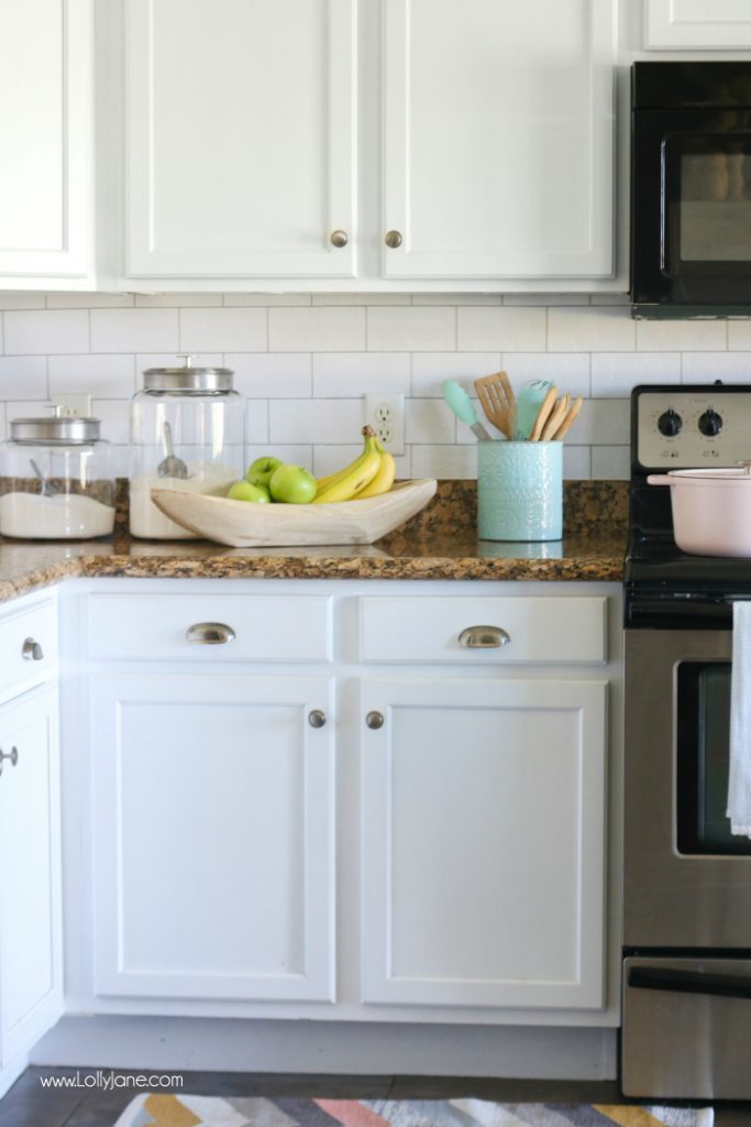 Faux Subway Tile Backsplash Wallpaper