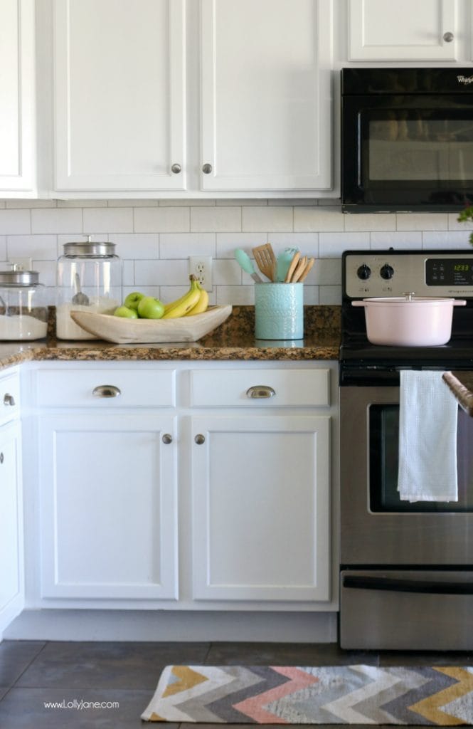 Faux Subway Tile Backsplash Wallpaper