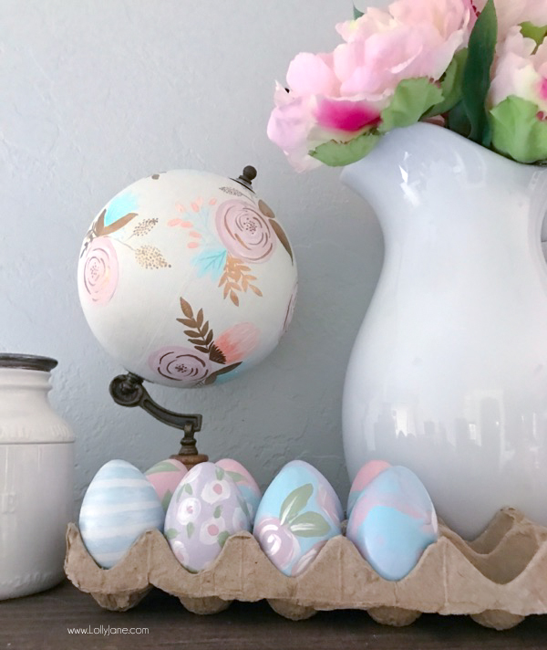 DIY Painted Faux Easter Eggs, easy to make and keep year after year!