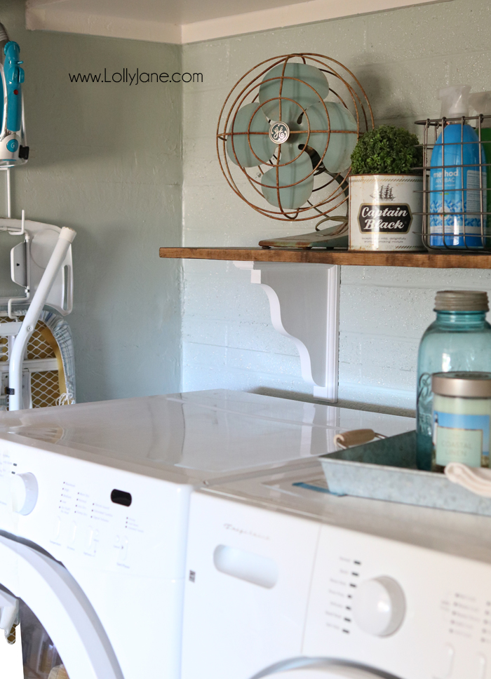 Easy step-by-step tips to spruce up your laundry room on a budget! We transformed this space for less than $300!