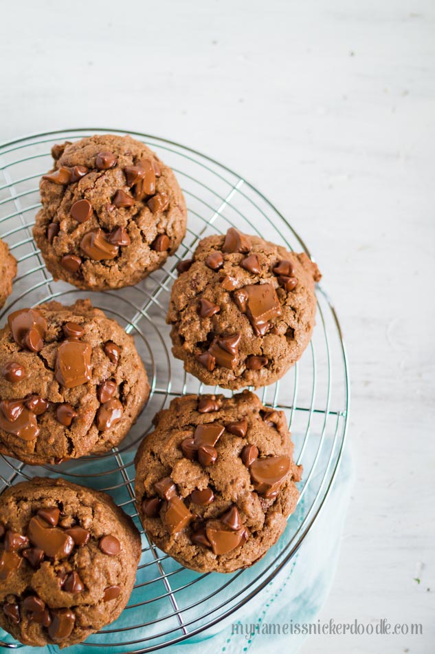 Triple Chocolate Chunk Cookies, yum! Easy recipe and SO GOOD!