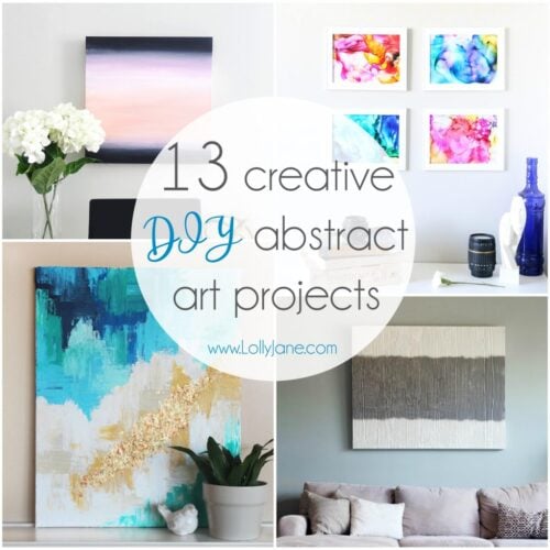 13 Creative DIY Abstract Wall Art Projects - Lolly Jane