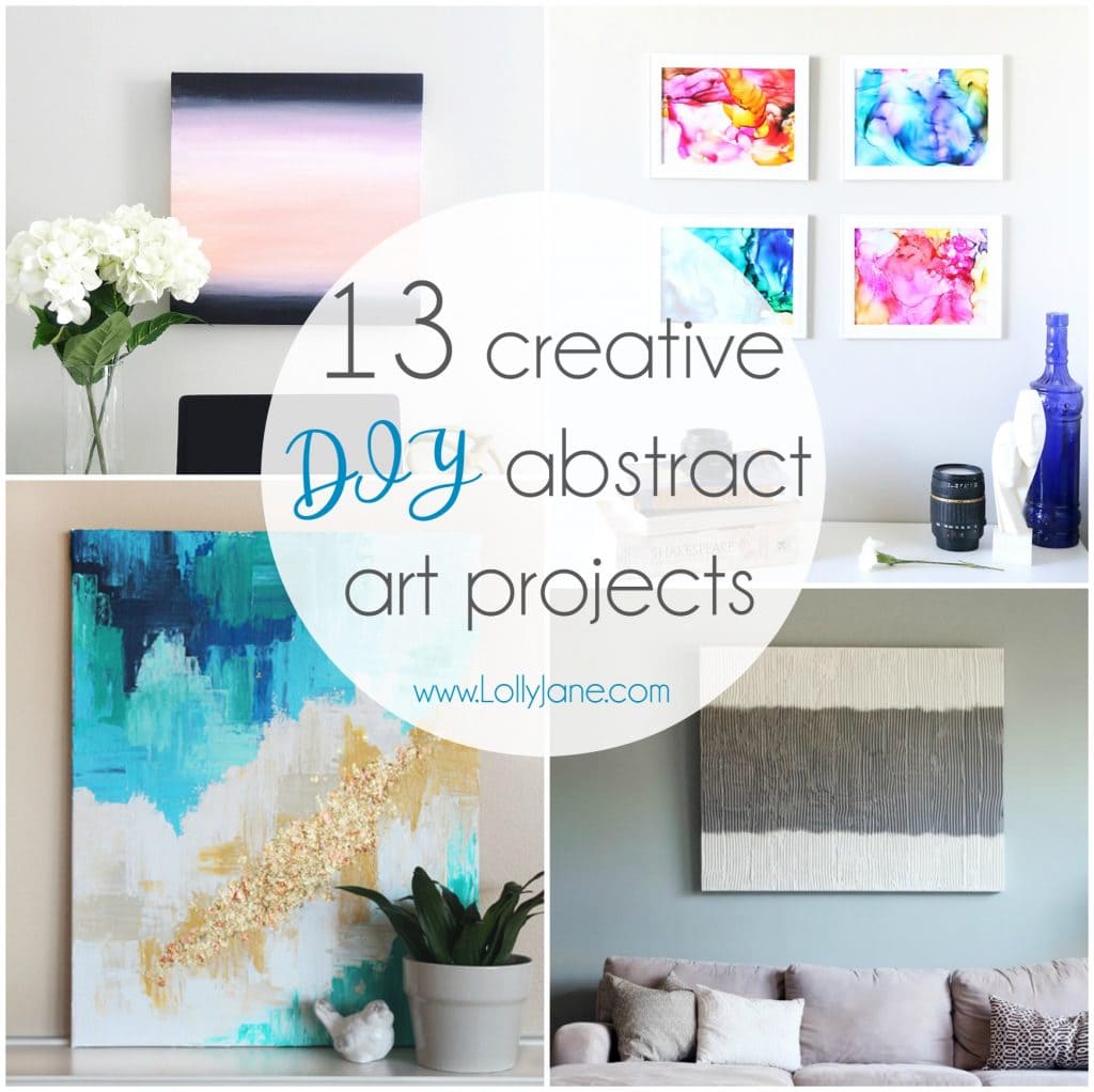 diy abstract painting canvas