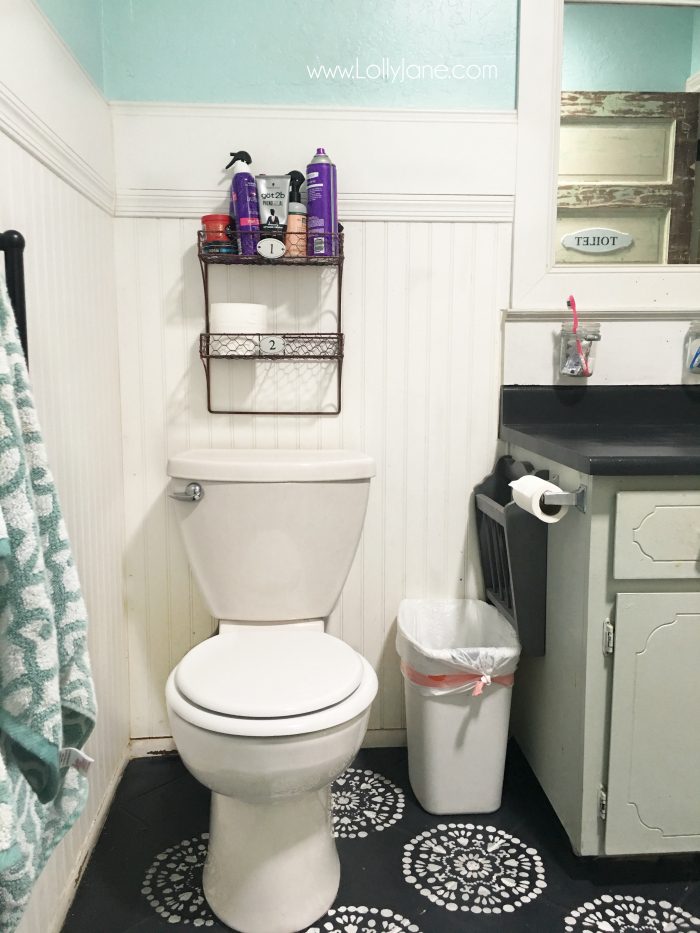 You have got to see the after of bathroom cabinet makeover!