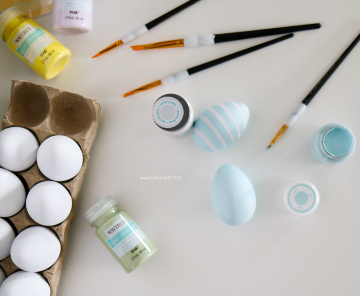 DIY Painted Floral Faux Easter Eggs, easy to make and keep year after year!