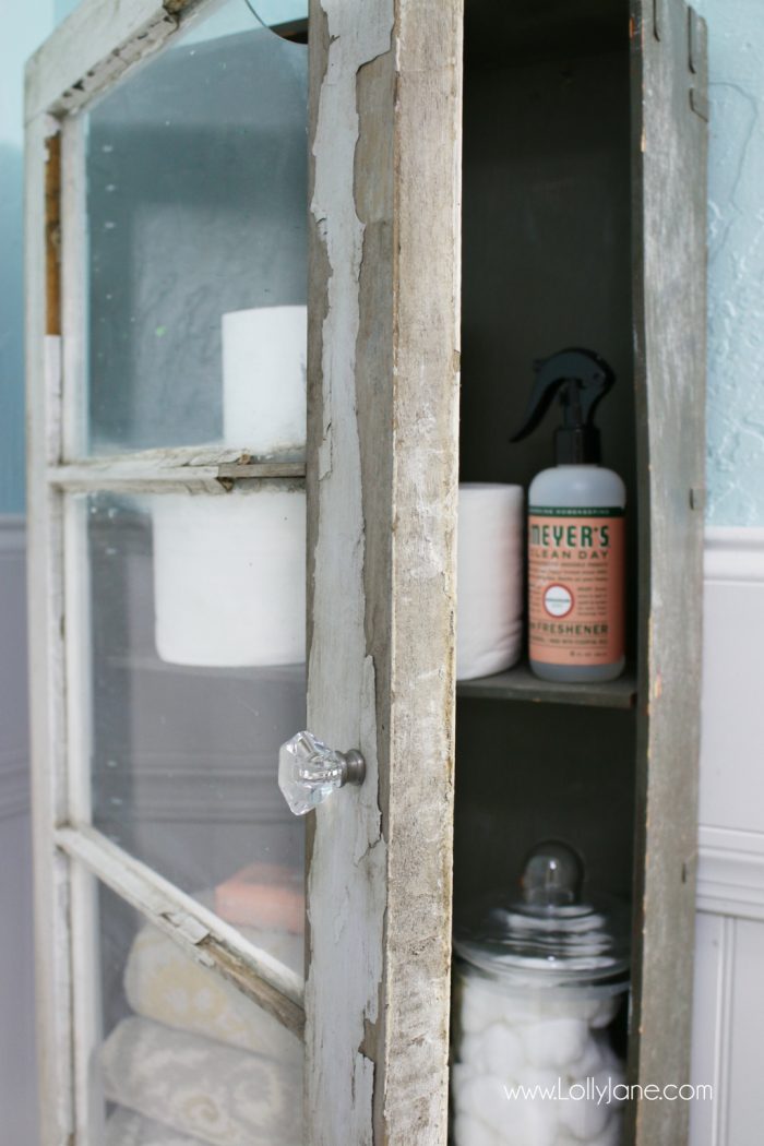 Make this rustic cabinet for less than $100!! Love this easy diy cabinet!