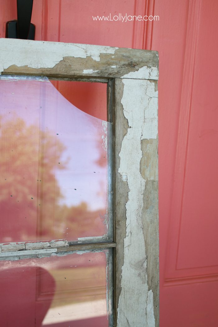 Who knew this chippy window could turn into such a beautiful cabinet!?