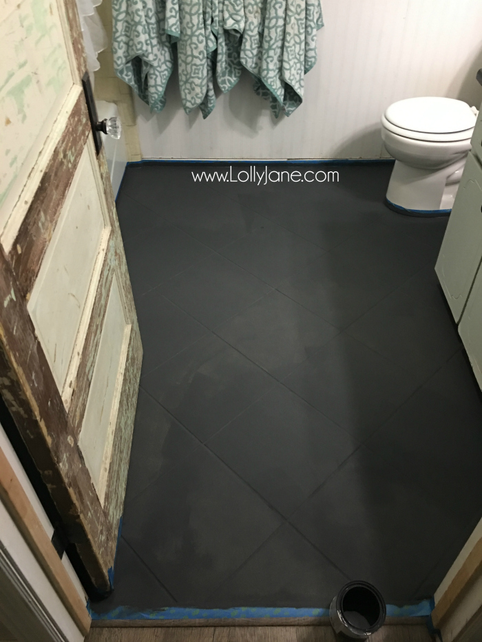 hate your tile floors? paint them! - lolly jane