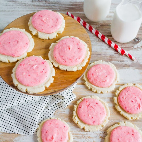Strawberries and Cream Sugar Cookies Lolly Jane