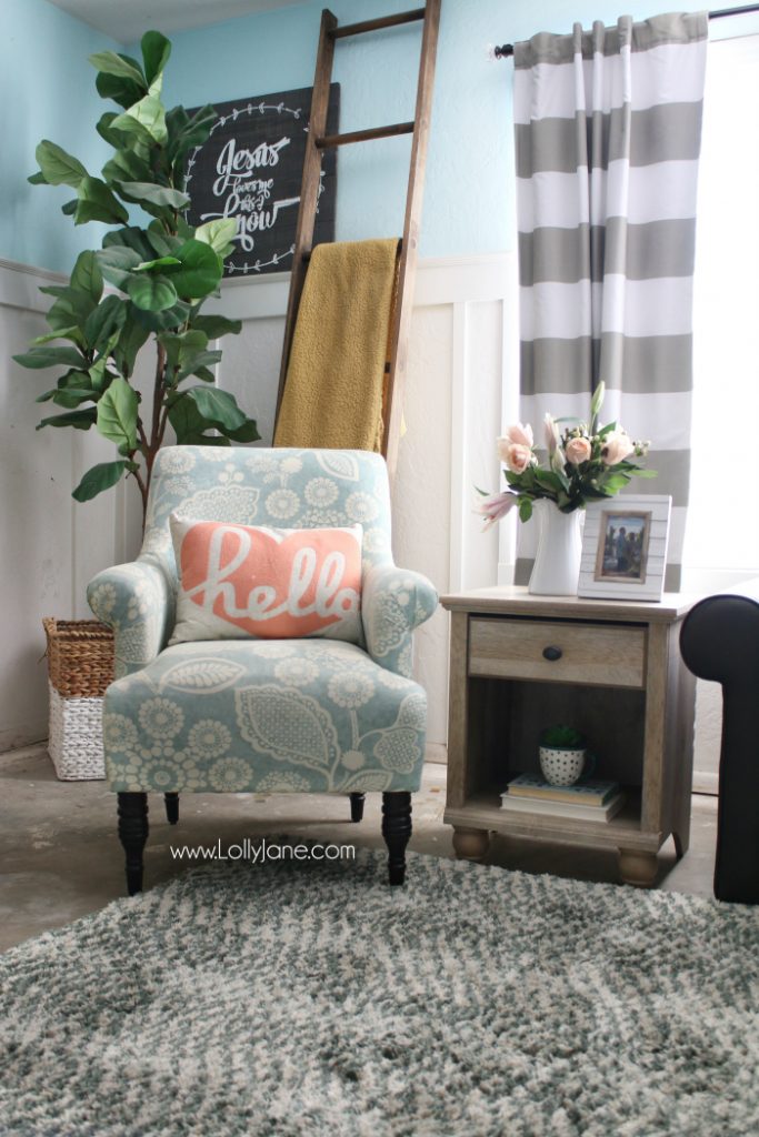 Tips to freshen up your family room! Love this colorful farmhouse family room! Shop affordable home decor and trendy goods from BHG's Live Better line. Cute family room refresh!