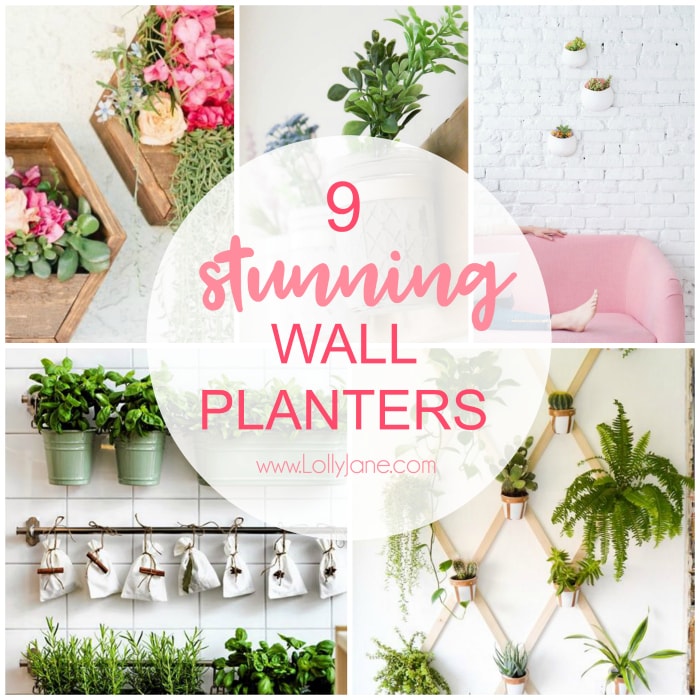 9 stunning wall planters! Check out these green happy wall planter decor ideas! Love adding greenery indoors, these wall planters are a great way to spruce up your space!