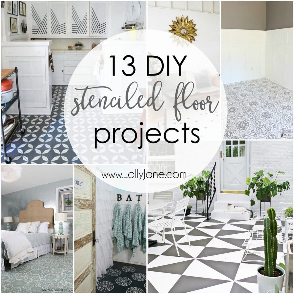 13 DIY stenciled floor projects