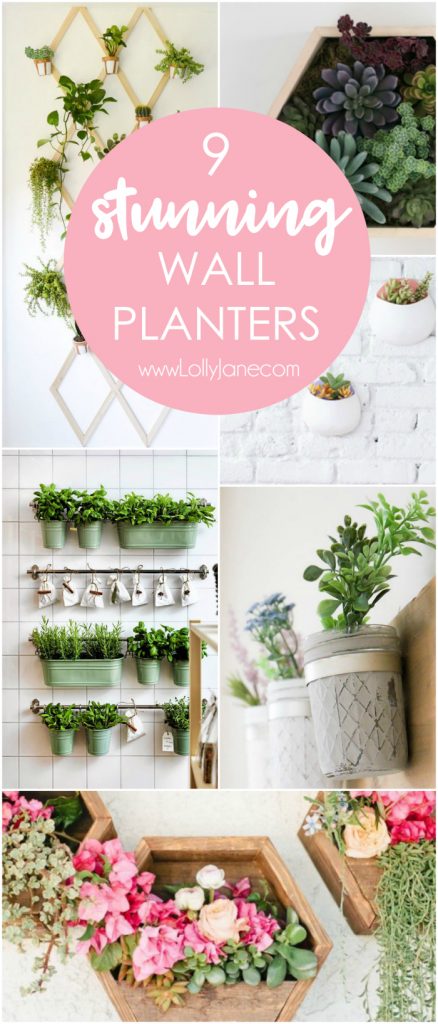 9 stunning wall planters! Check out these green happy wall planter decor ideas! Love adding greenery indoors, these wall planters are a great way to spruce up your space!