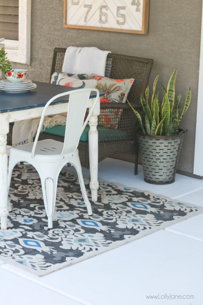 Painted Concrete Patio Tutorial An Easy Porch Makeover LollyJane