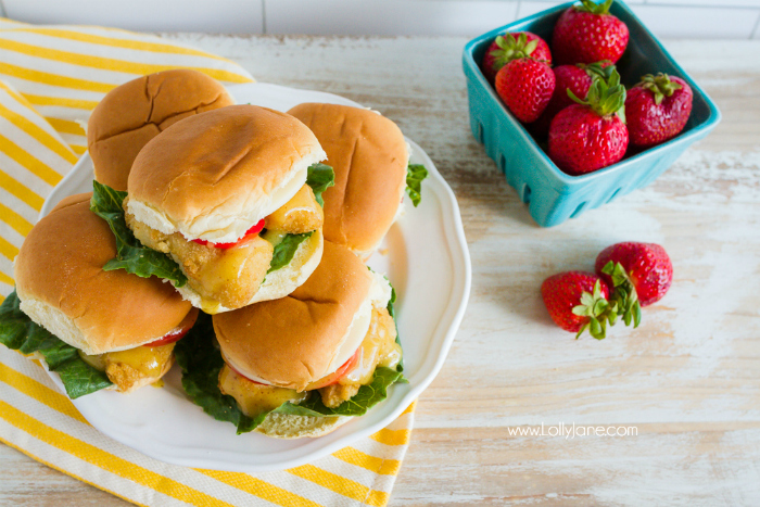 Favorite easy dinner recipe? These yummy honey mustard fish sliders, mm!