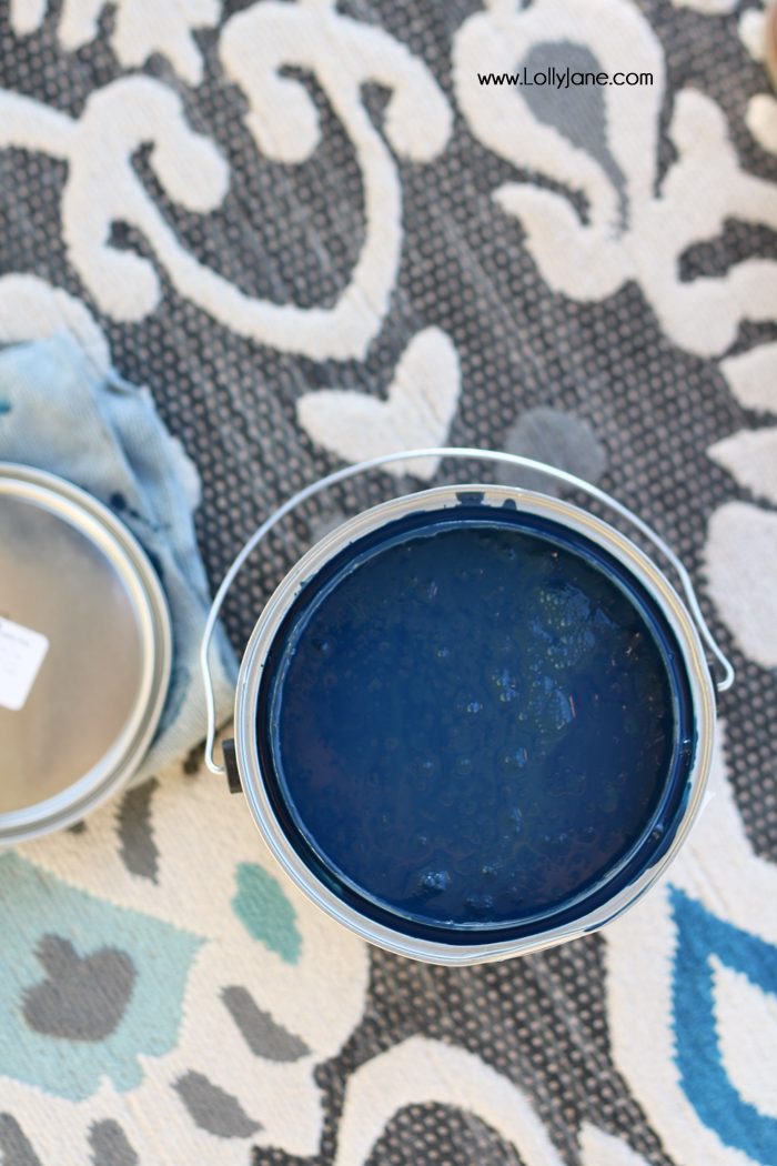 Pretty Modern Farmhouse Table... click to see the "after", can't believe this isn't paint! Love this navy blue stain!Pretty Modern Farmhouse Table... click to see the "after", can't believe this isn't paint! Love this navy blue wood stain!