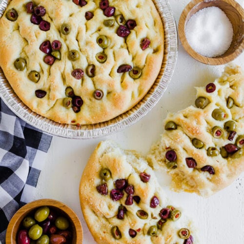 Olive Focaccia Bread recipe - Lolly Jane