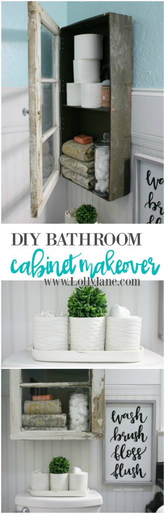 Bathroom Storage Cabinet using an old Window