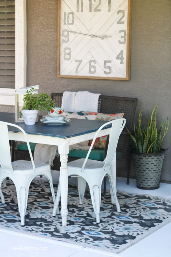 stained table makeover