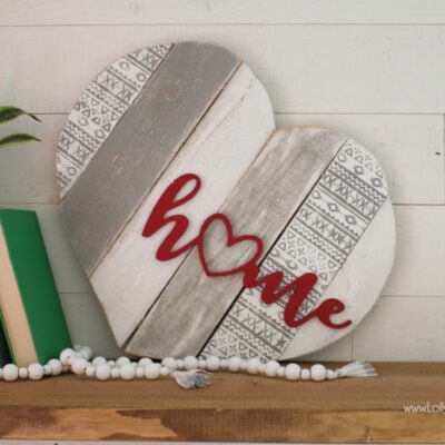 home stenciled pallet heart home decor