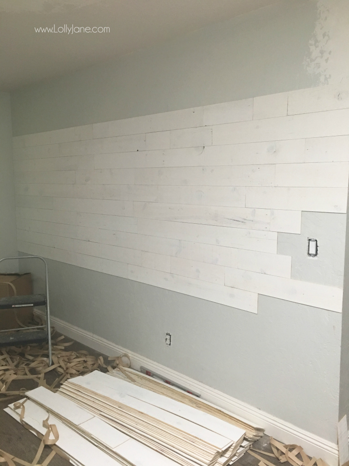 Have you heard of peel and stick shiplap!? Total time saver!! Love this real shiplap without the hassle of making and painting your own!