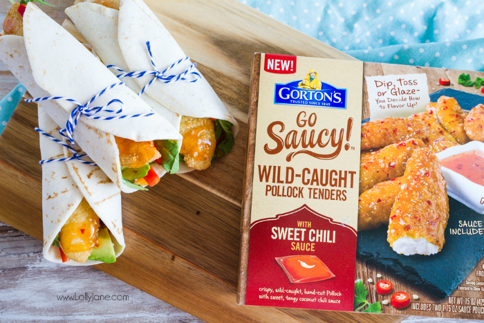 A family favorite! Add these sweet chili fish tenders to a fresh tortilla and stuff with your favorite veggies for a light and healthy dinner!