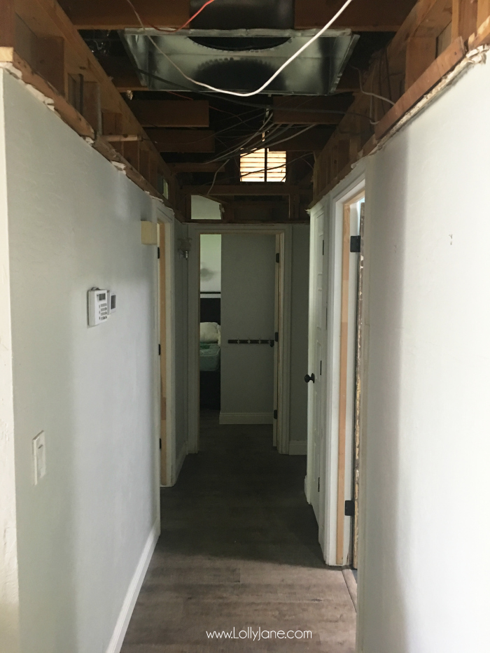 Updating an old home: soffit removal, raising 7' ceiling to 8' ceilings and updating metal ducts to flex tubing air conditioning. Lots of fun in this old farmhouse remodel. Basic upgrades that make a huge difference!
